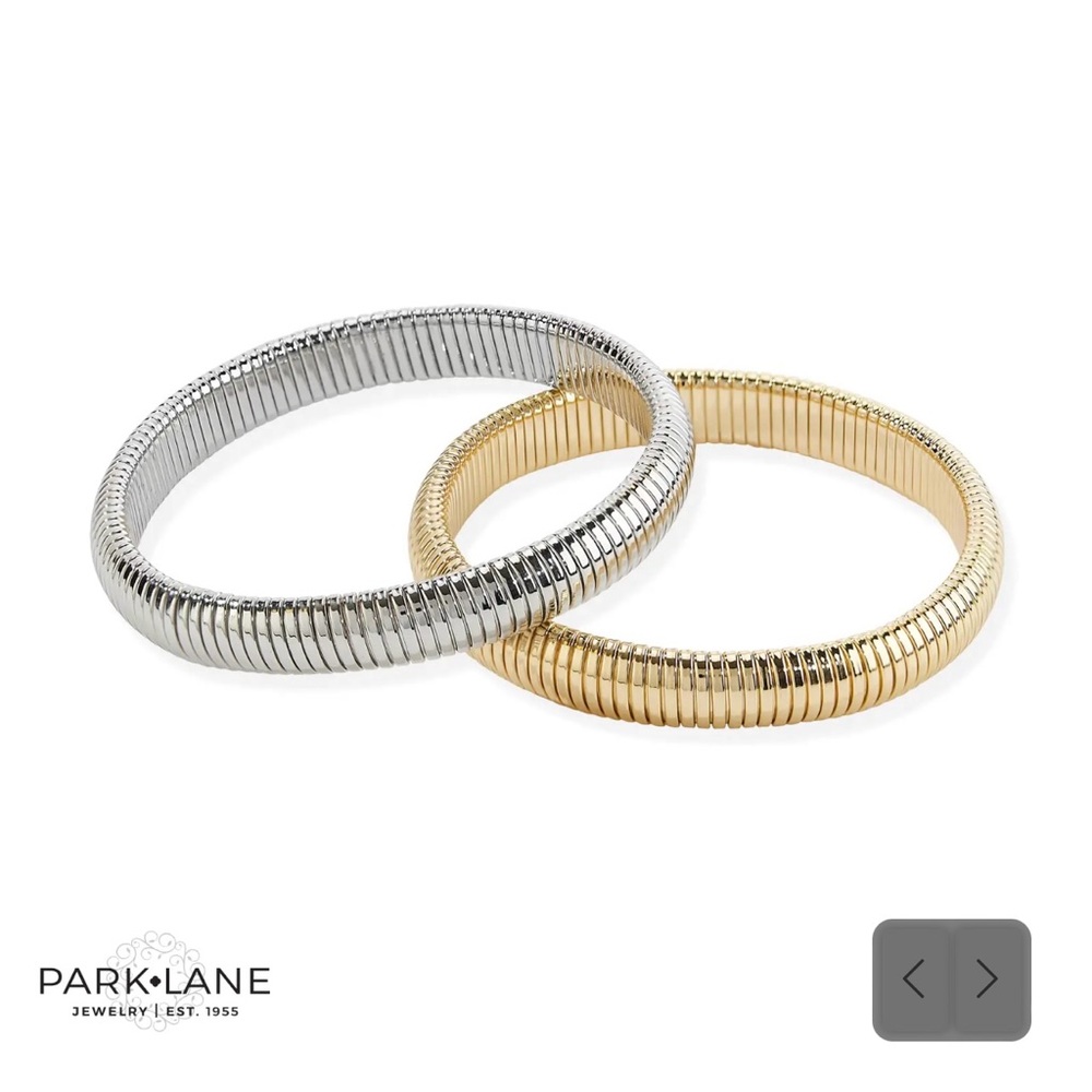 Park Lane Embraceable Metallic Bracelets.           Set of two. Stretch bracelet